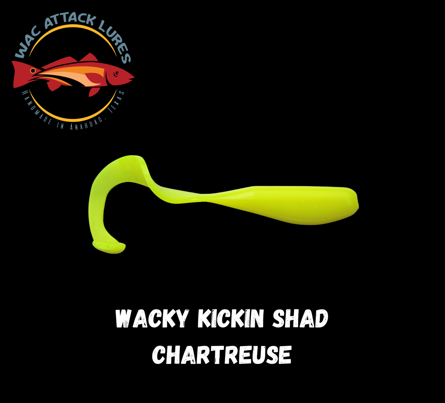 WACky Kickin Shad Chartreuse