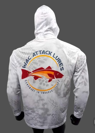 White Kryptek Camo Performance Hooded Fishing Shirt