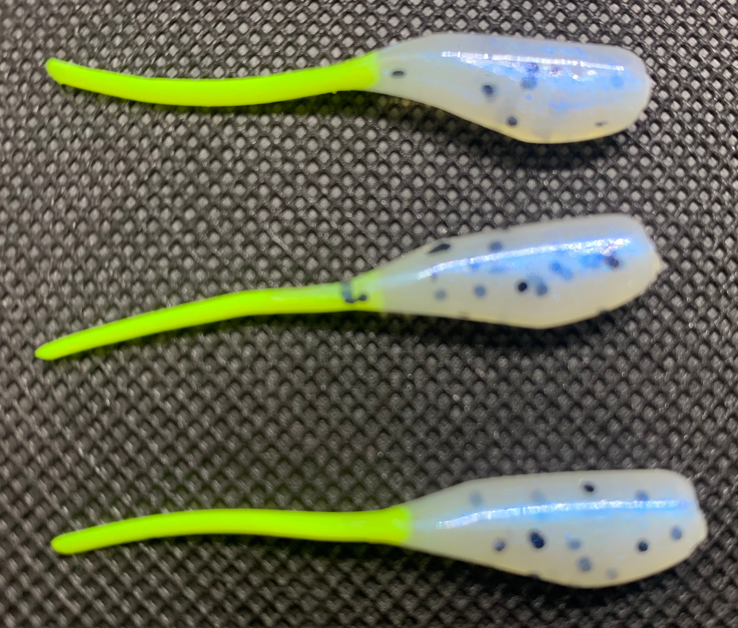 WACky Shad Jr.  Monkey Milk w/Chartreuse Tail