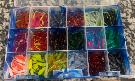 WACky Shad Jr. Hot Color Box - 18 Pack