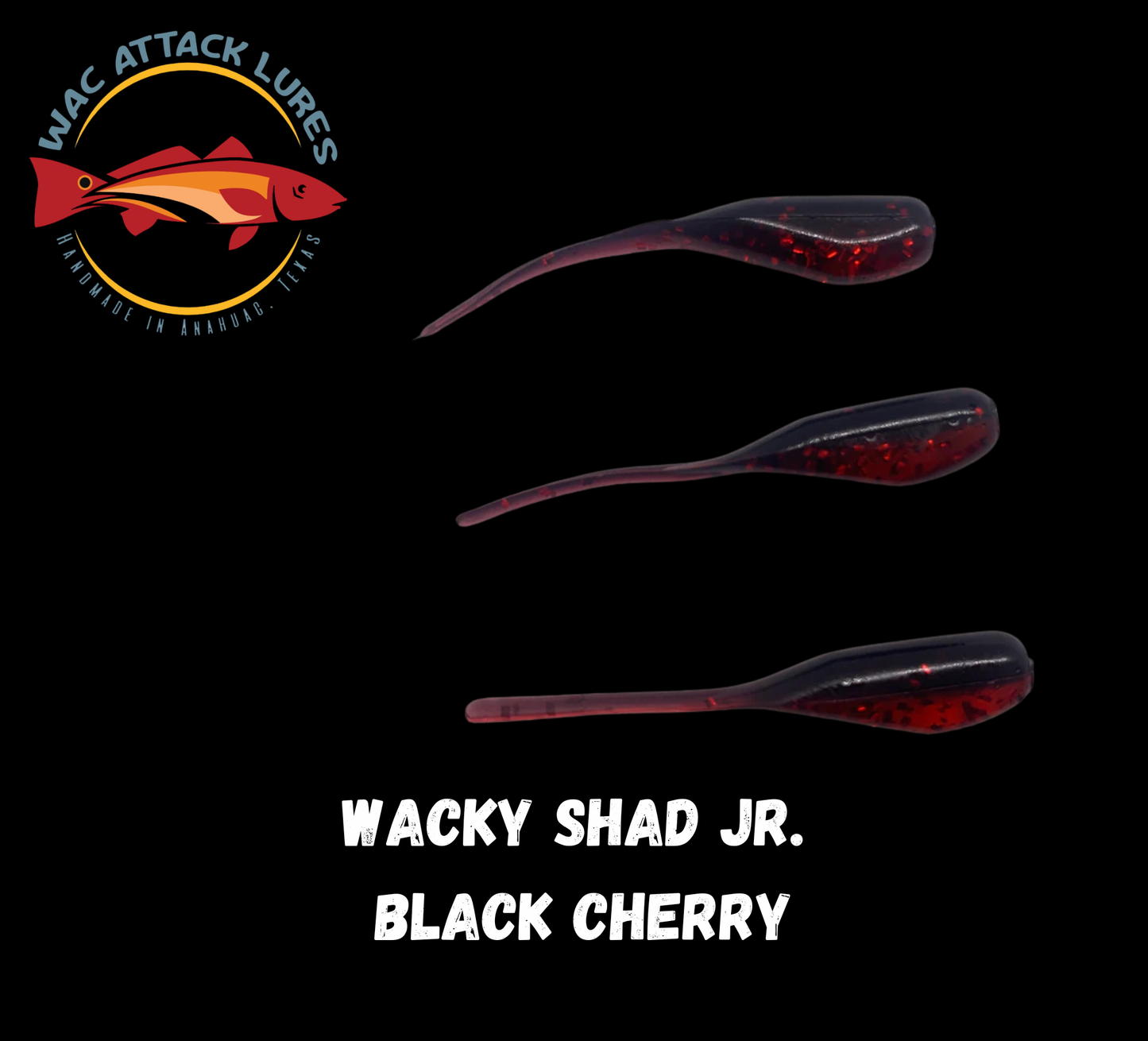 WACky Shad Jr.  Black Cherry