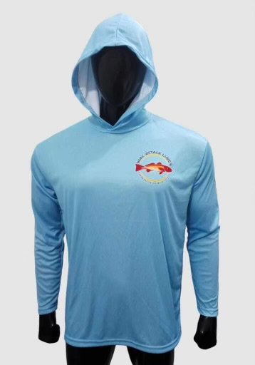 Light Blue Hooded Fishing Shirt