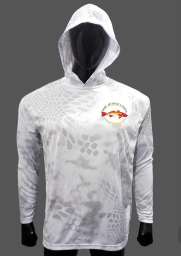 White Kryptek Camo Performance Hooded Fishing Shirt